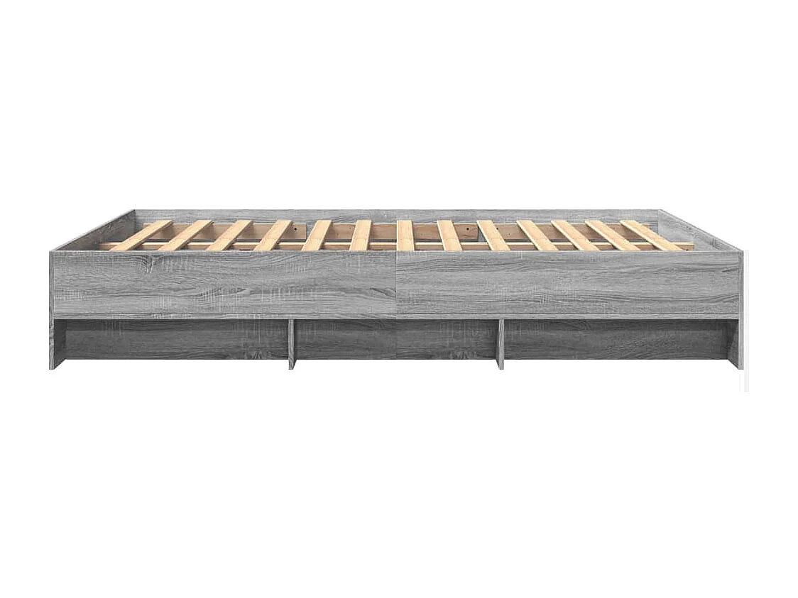 Cadre de lit sans matelas sonoma gris 160x200cm bois ingénierie