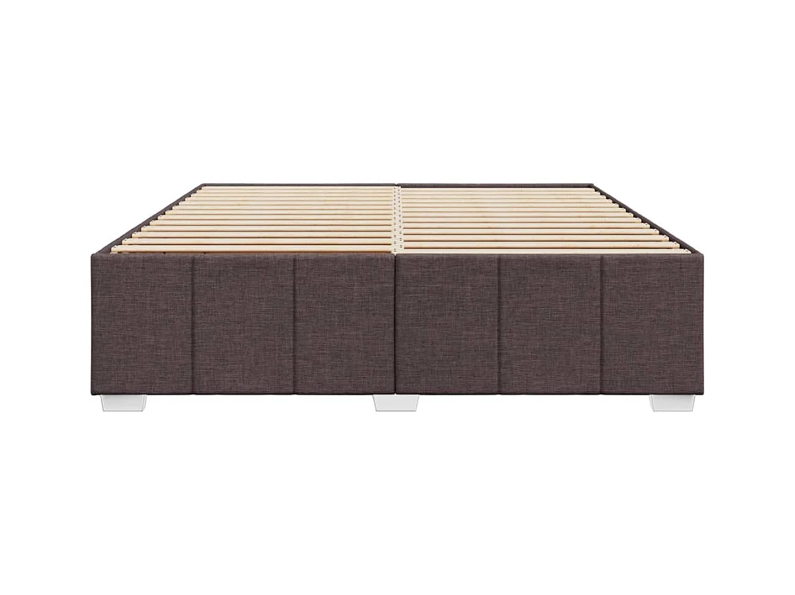 Giroletto senza Materasso Marrone Scuro 200x200 cm in Tessuto