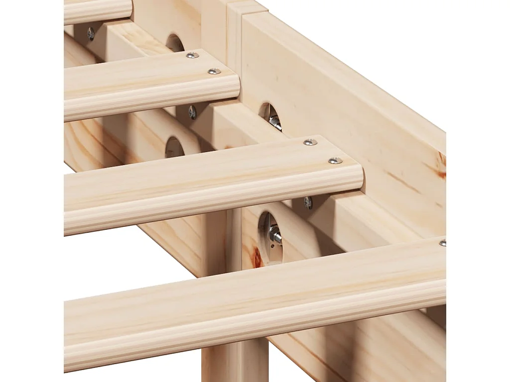 Cadre de lit sans matelas 120x190 cm bois de pin massif