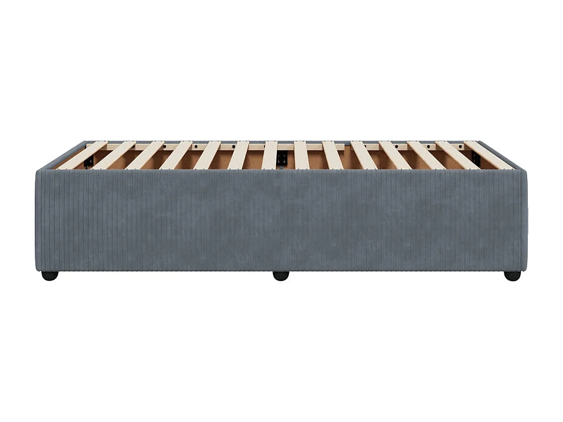 Cadre de lit sans matelas gris foncé 90x190 cm velours