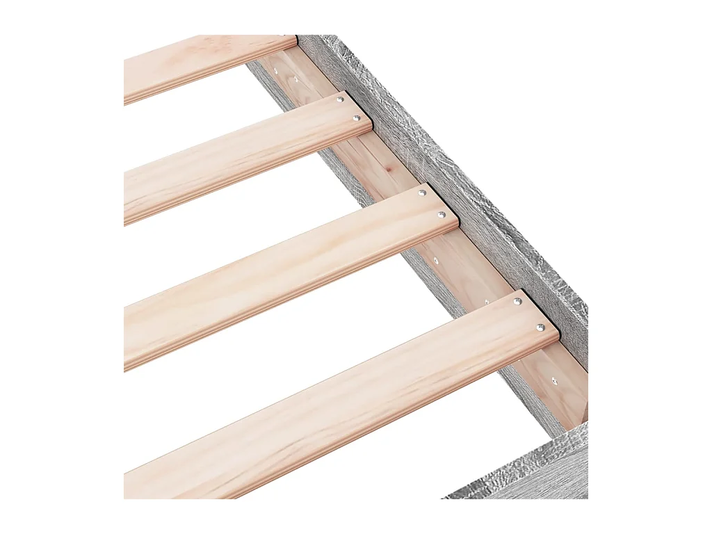 Estrutura de cama 160x200 cm derivados de madeira cinza sonoma