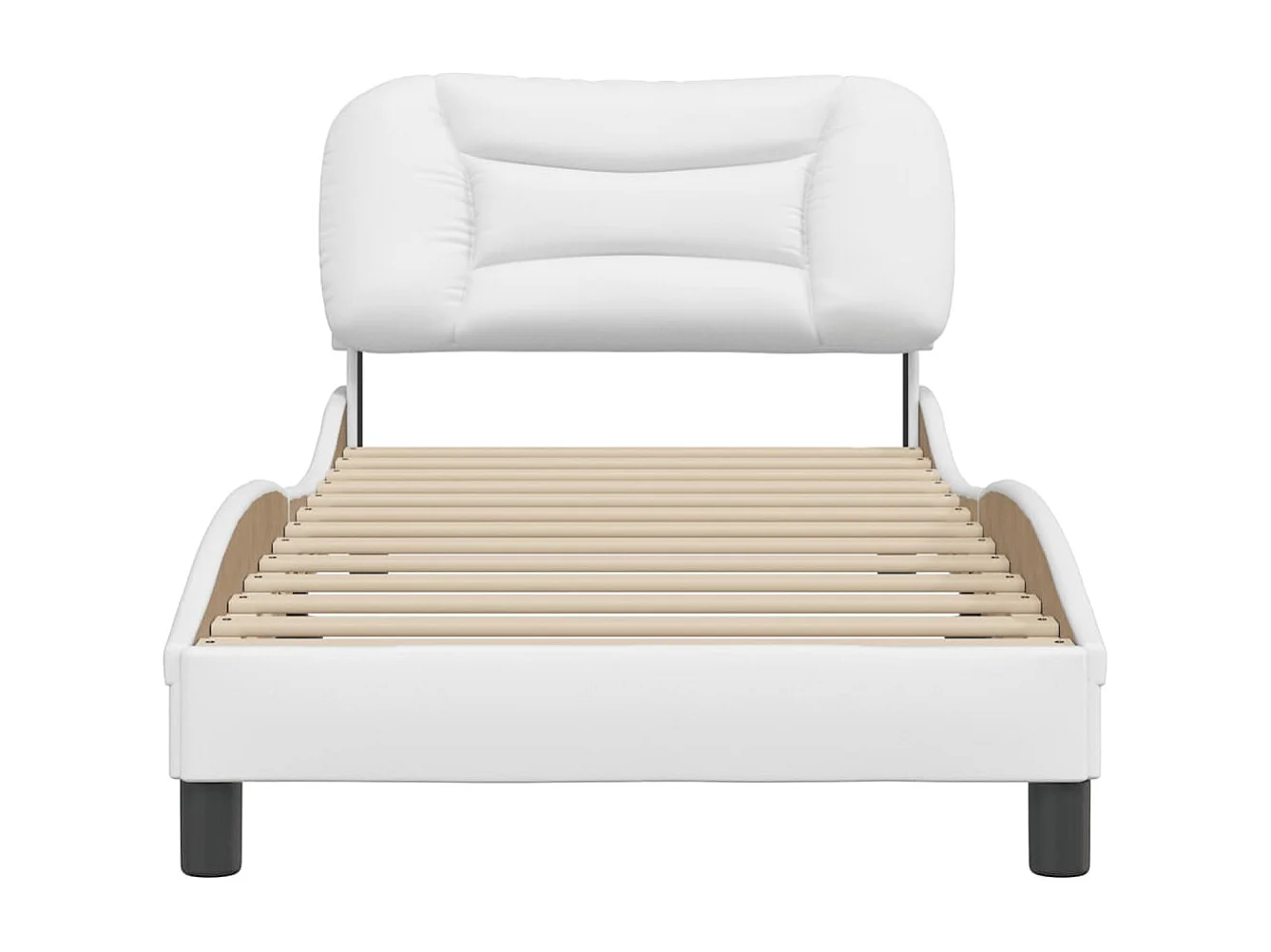 Cadre de lit sans matelas blanc 90x200 cm similicuir