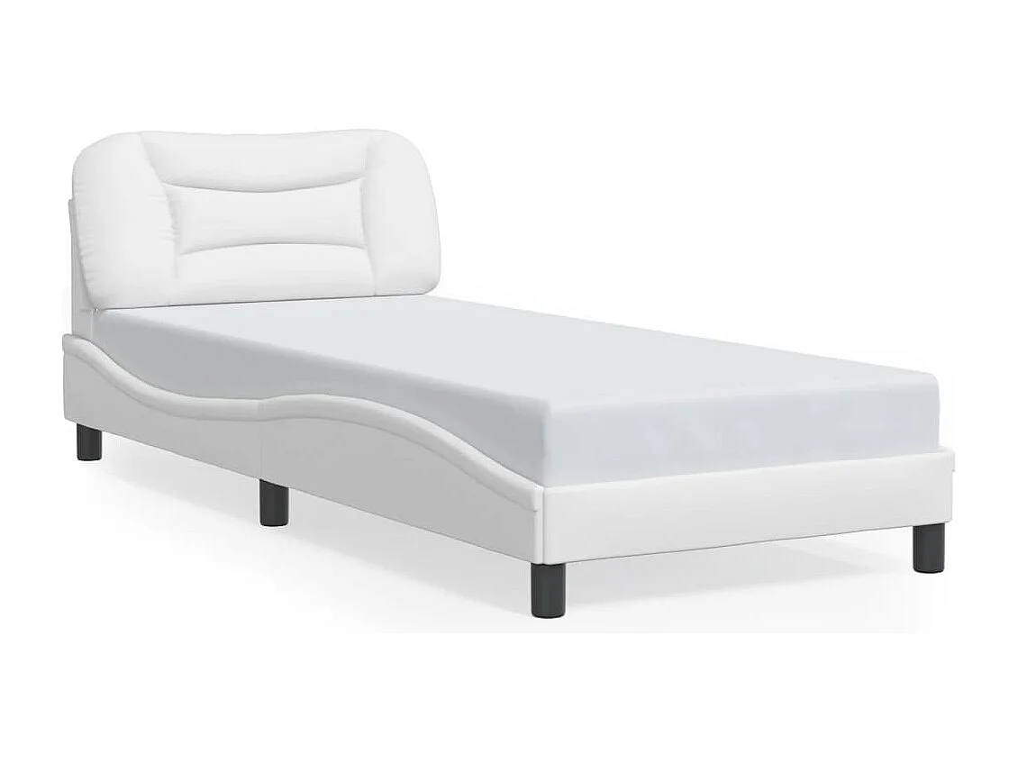 Giroletto con Testiera Bianco 90x200 cm in Similpelle