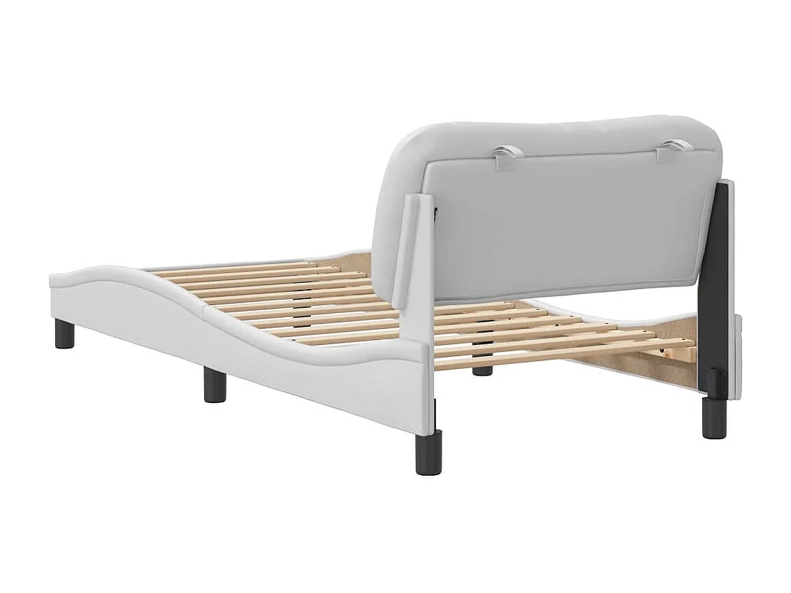 Giroletto con Testiera Bianco 90x200 cm in Similpelle