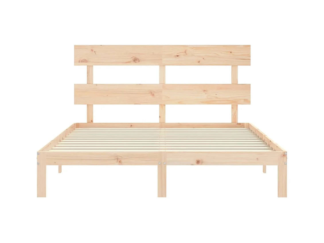 Cadre de lit sans matelas 160x200 cm bois massif de pin