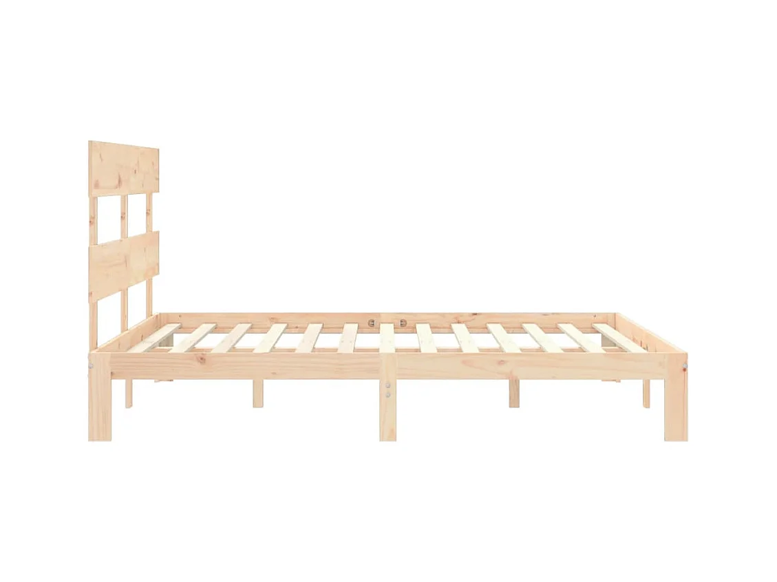 Cadre de lit sans matelas 160x200 cm bois massif de pin