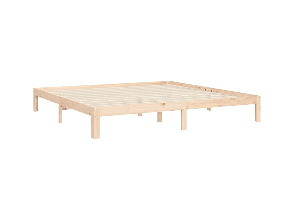 Cadre de lit sans matelas 160x200 cm bois massif de pin