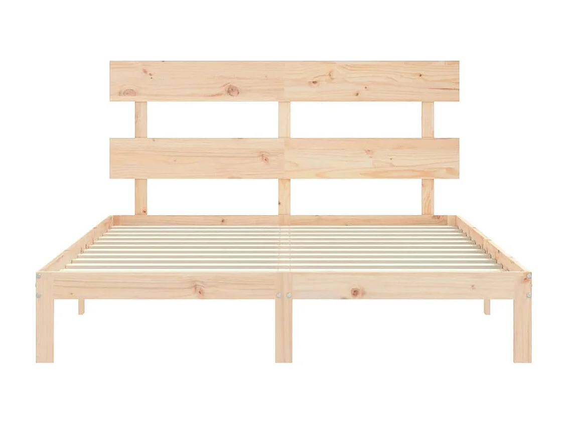 Cadre de lit sans matelas 160x200 cm bois massif de pin