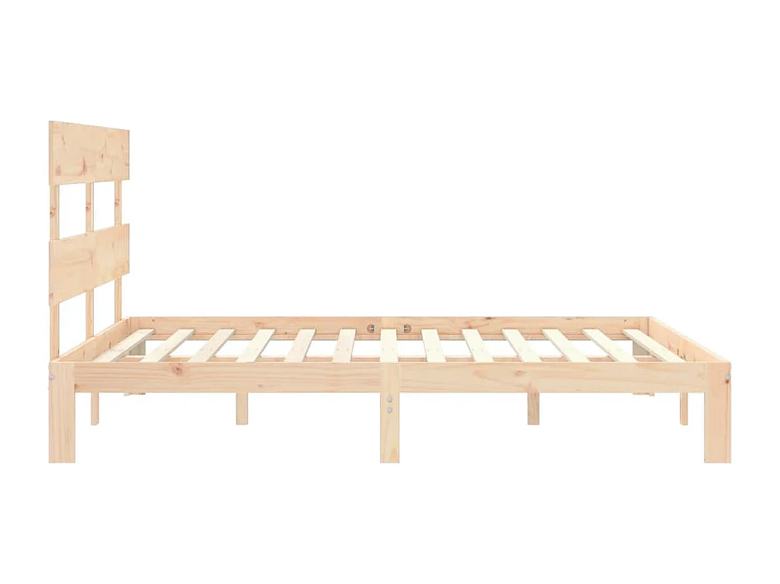 Cadre de lit sans matelas 160x200 cm bois massif de pin
