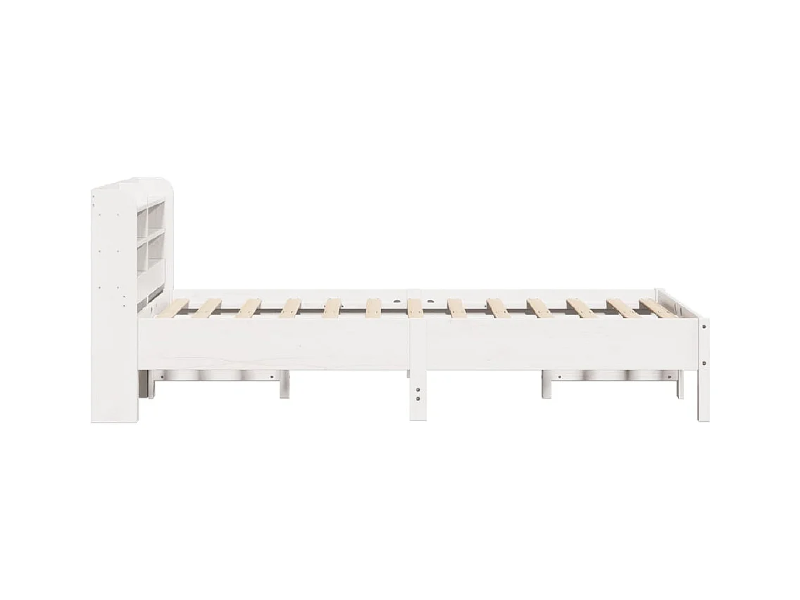 Letto senza Materasso Bianco 120x190 cm Legno Massello di Pino