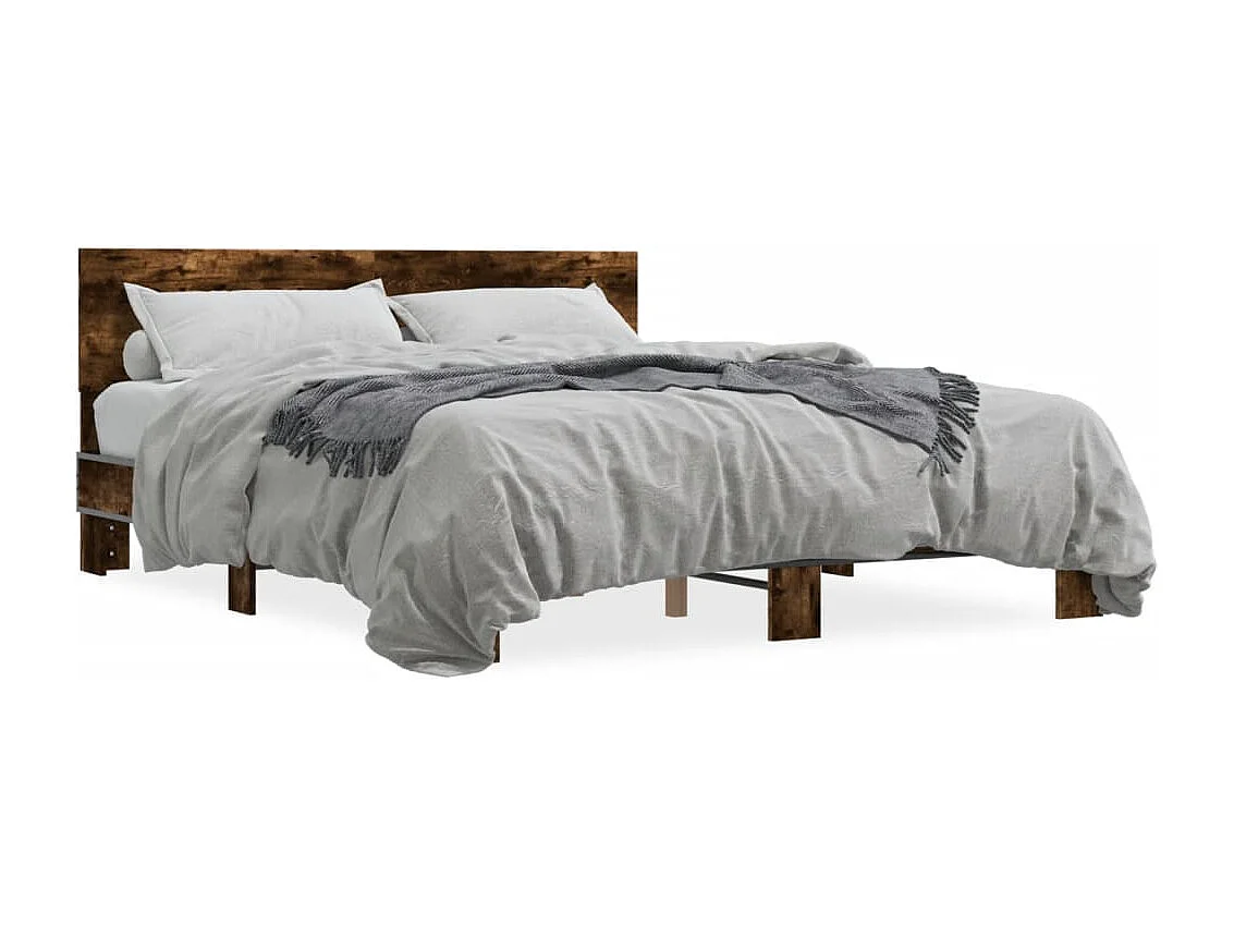 Estrutura de cama 150x200 cm derivados madeira/metal