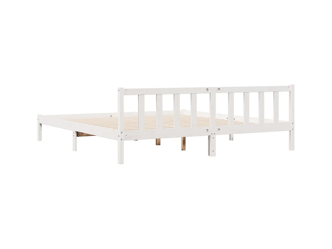 Cadre de lit extra long sans matelas 180x210 cm bois massif pin