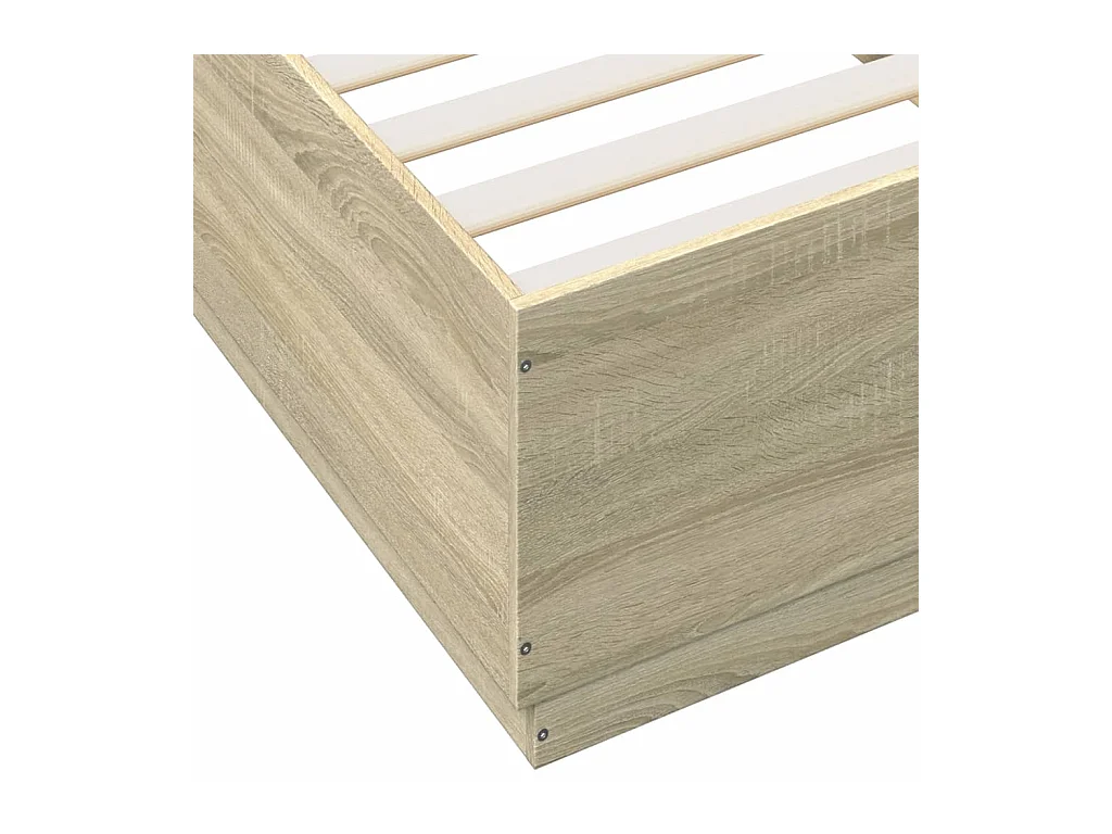 Cadre de lit sans matelas chêne sonoma 90x200 cm