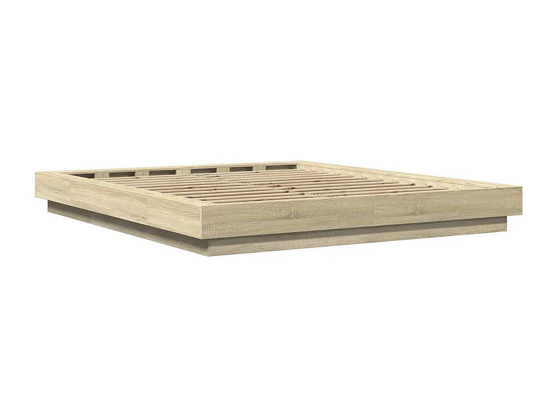 Cadre de lit sans matelas chêne sonoma 150x200 cm