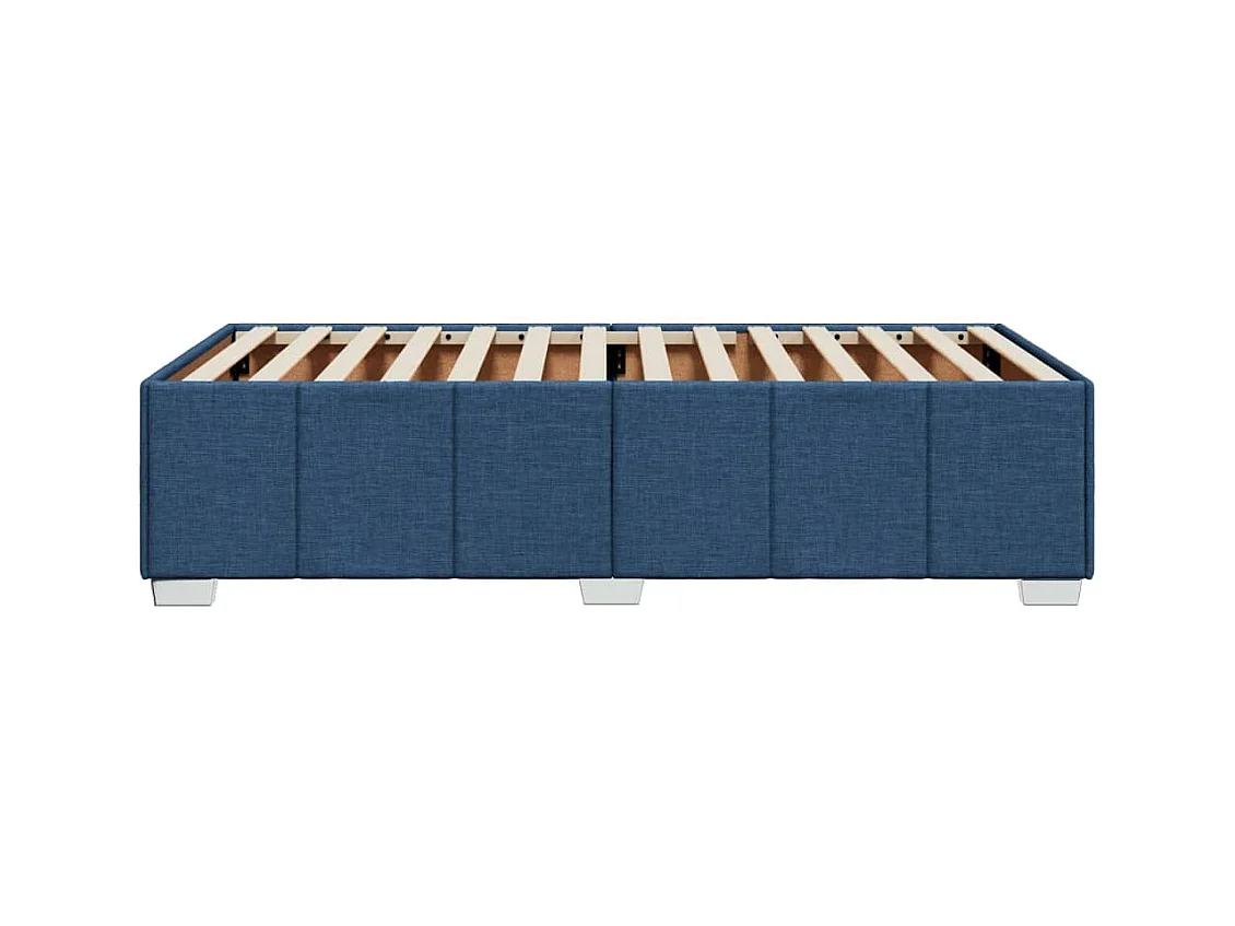 Cadre de lit sans matelas bleu 100x200 cm tissu