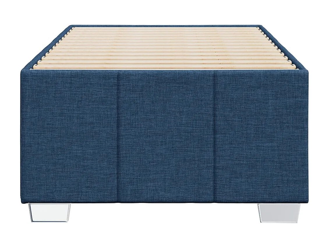 Cadre de lit sans matelas bleu 100x200 cm tissu