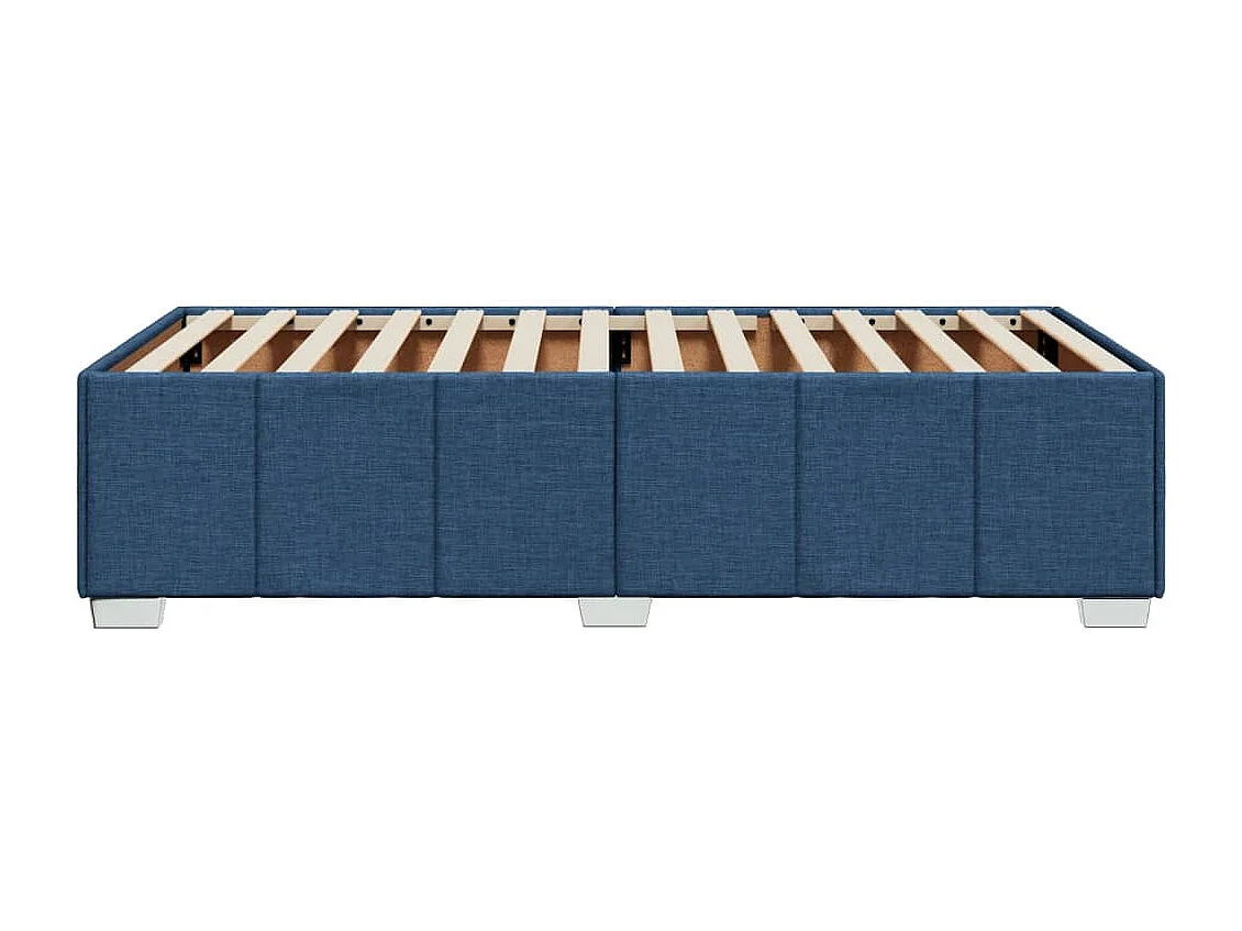 Cadre de lit sans matelas bleu 100x200 cm tissu
