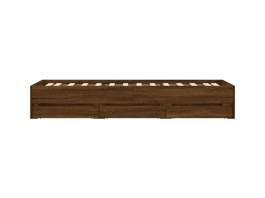 Giroletto Cassetti Rovere Marrone 75x190 cm Legno Multistrato