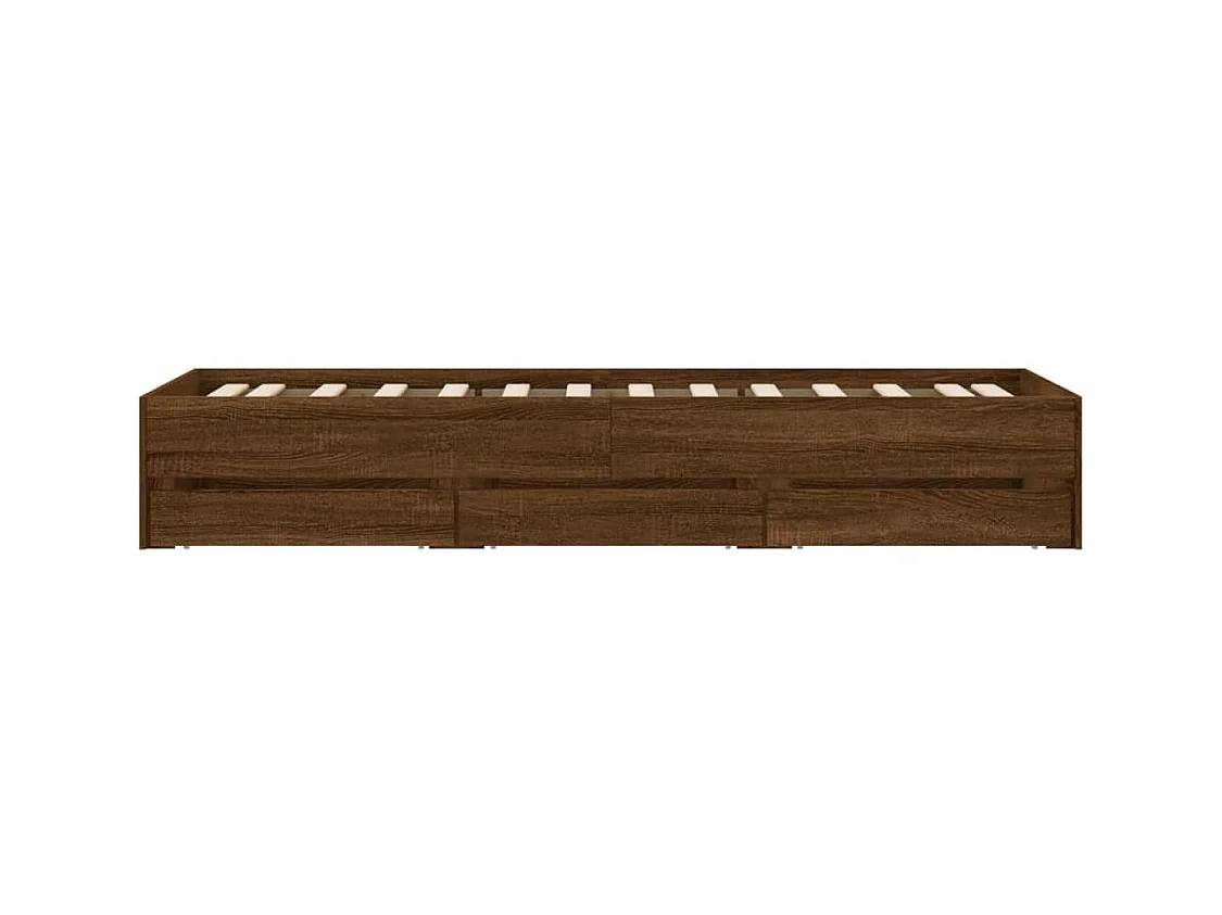 Giroletto Cassetti Rovere Marrone 75x190 cm Legno Multistrato