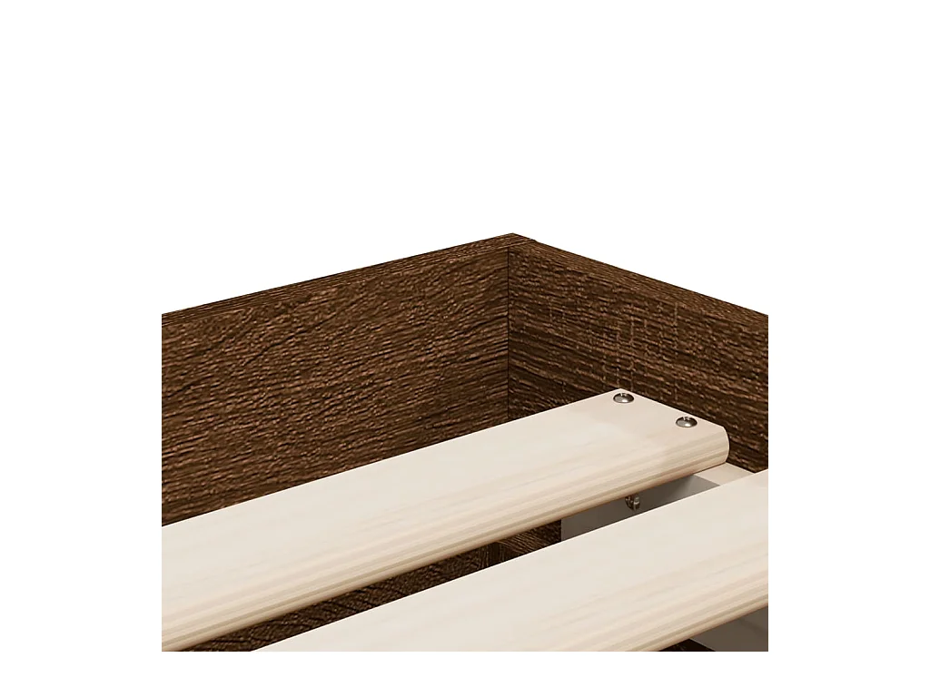 Giroletto Cassetti Rovere Marrone 75x190 cm Legno Multistrato