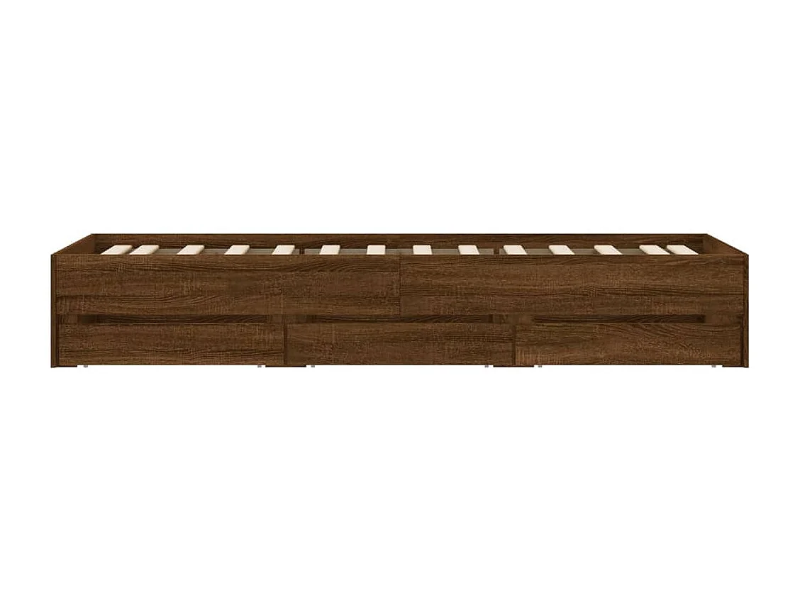 Giroletto Cassetti Rovere Marrone 75x190 cm Legno Multistrato