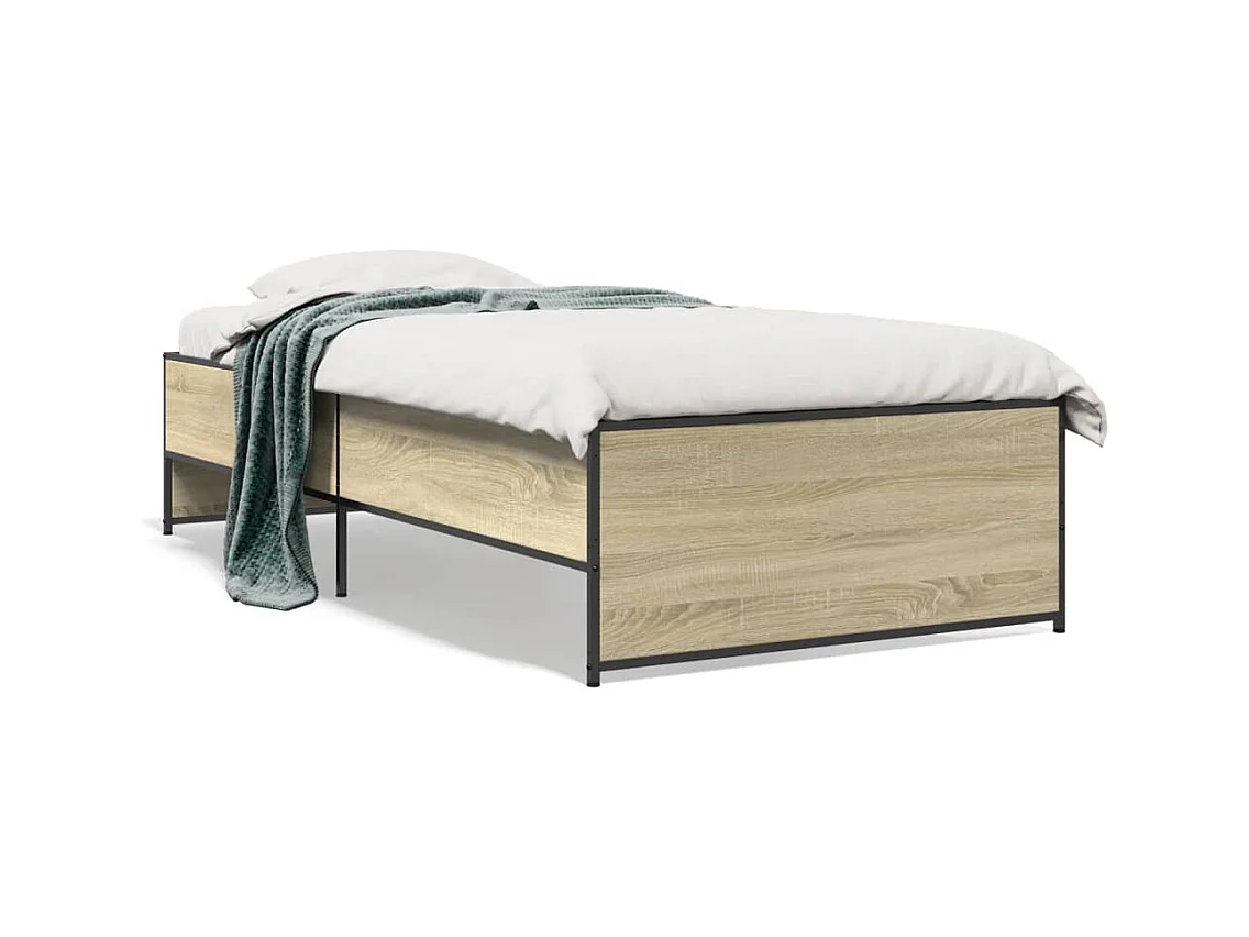 Cadre de lit sans matelas chêne sonoma 100x200 cm