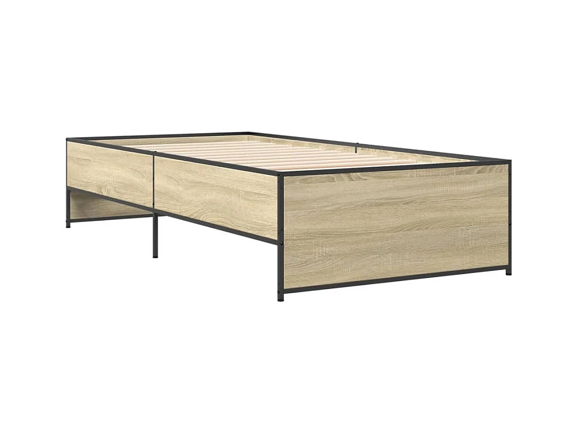 Cadre de lit sans matelas chêne sonoma 100x200 cm