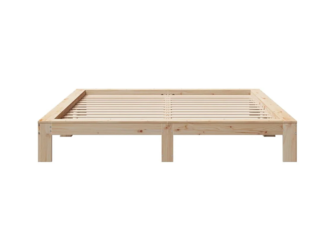 Cadre de lit sans matelas 180x200 cm bois massif de pin