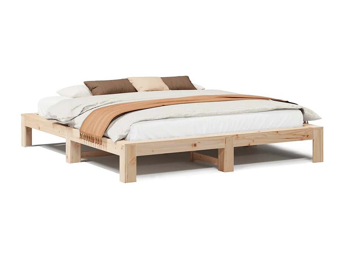 Bedframe zonder matras massief grenenhout 180x200 cm