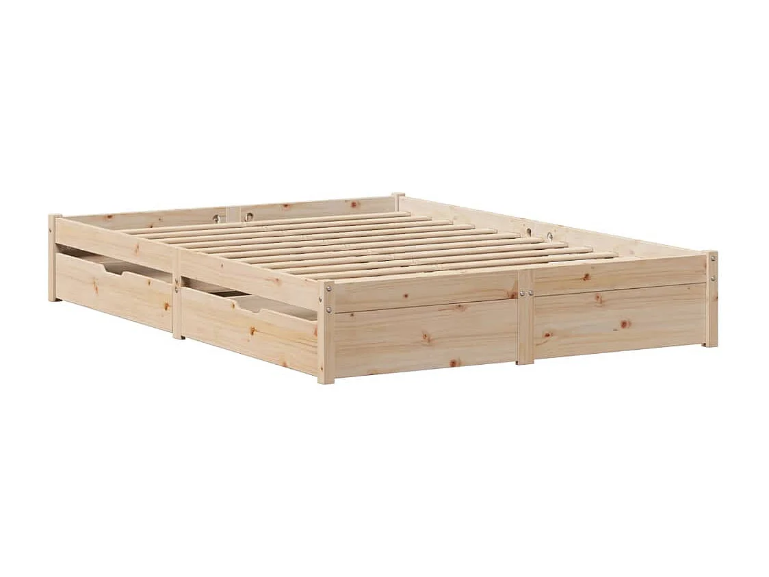 Massivholzbett ohne Matratze 140x200 cm Kiefernholz