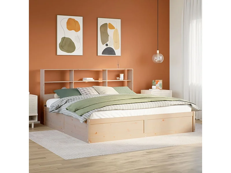 Cama sem colchão 180x200 cm madeira de pinho maciça