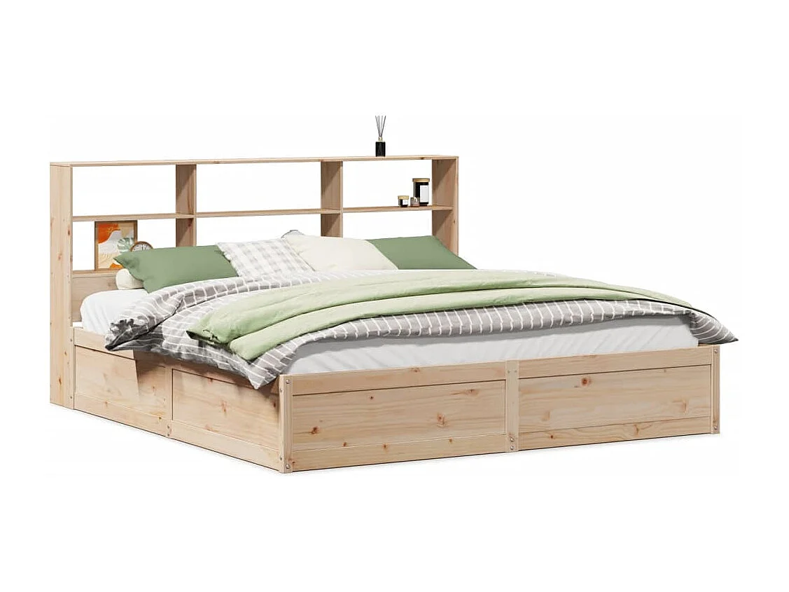 Cadre de lit sans matelas 180x200 cm bois massif de pin