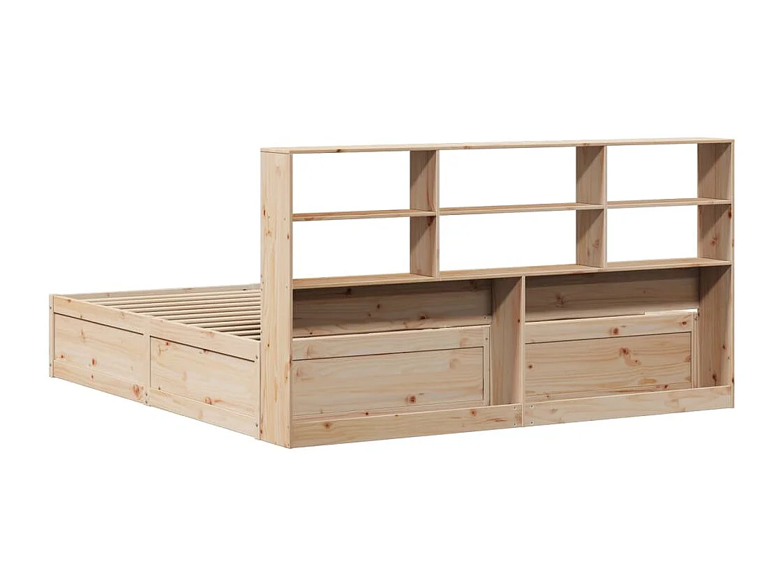 Cadre de lit sans matelas 180x200 cm bois massif de pin