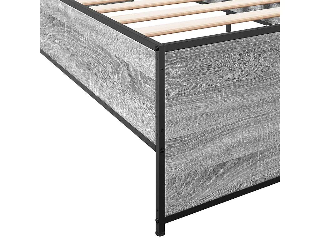 Giroletto Grigio Sonoma 75x190cm in Legno Multistrato e Metallo