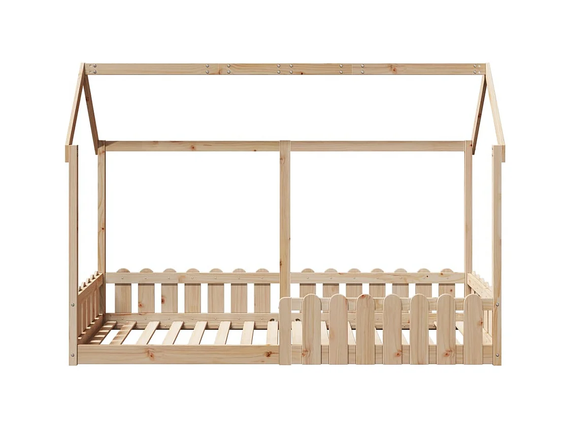 Cama con forma de casa de niños madera maciza de pino 80x200 cm