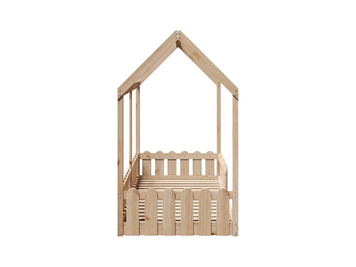 Cama con forma de casa de niños madera maciza de pino 80x200 cm