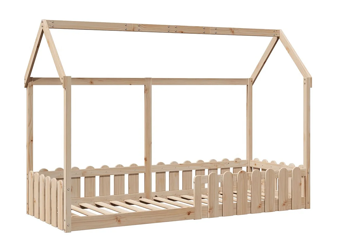 Giroletto Casetta per Bambini 80x200 cm Legno Massello di Pino