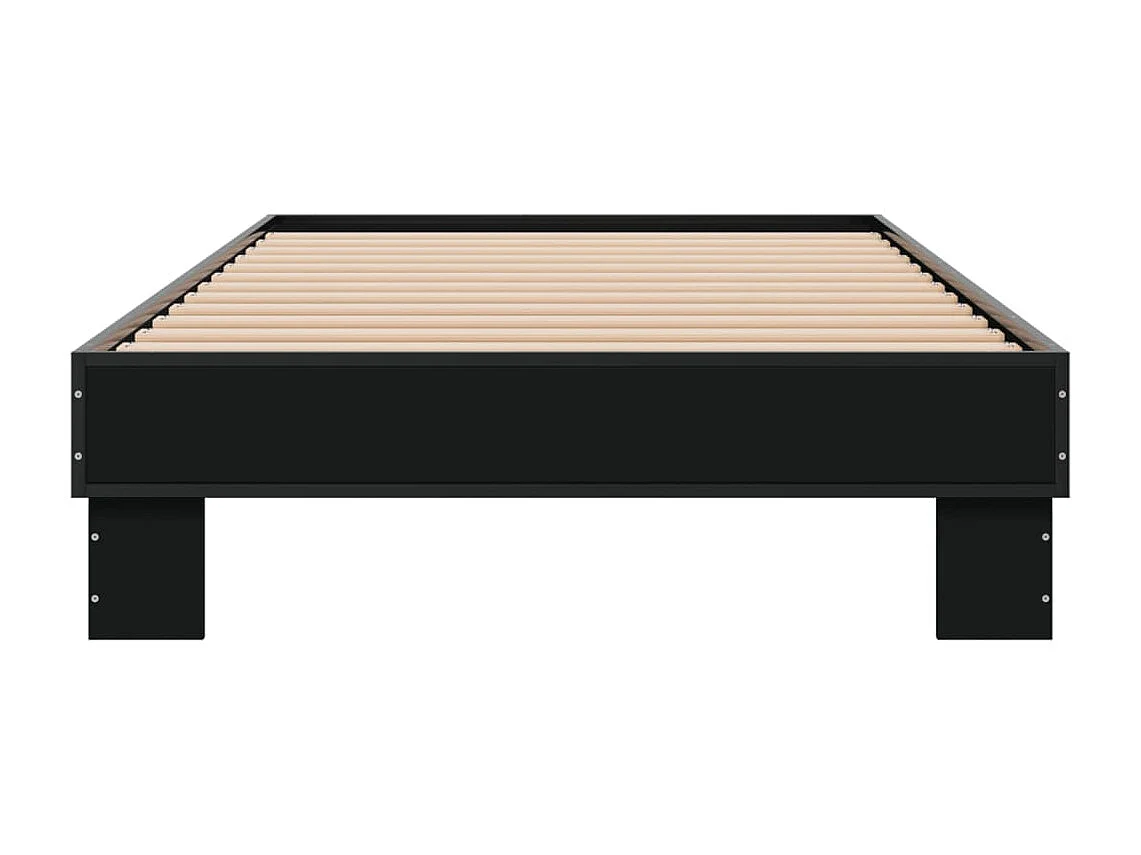 Cadre de lit sans matelas noir 90x190 cm