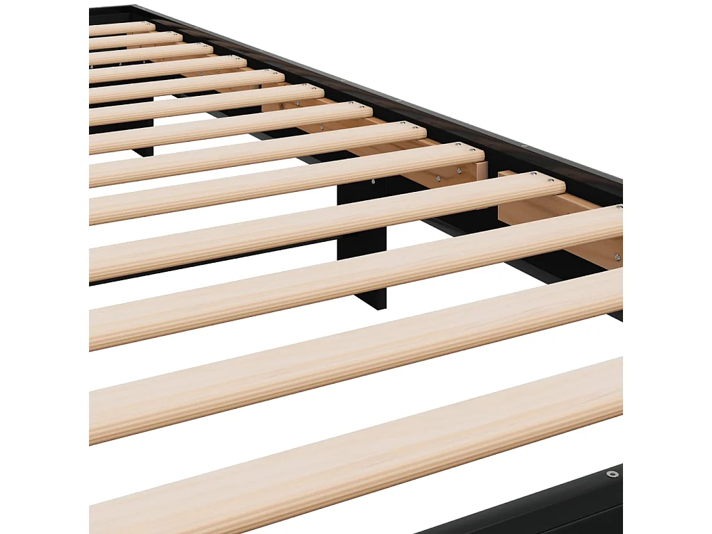 Cadre de lit sans matelas noir 90x190 cm