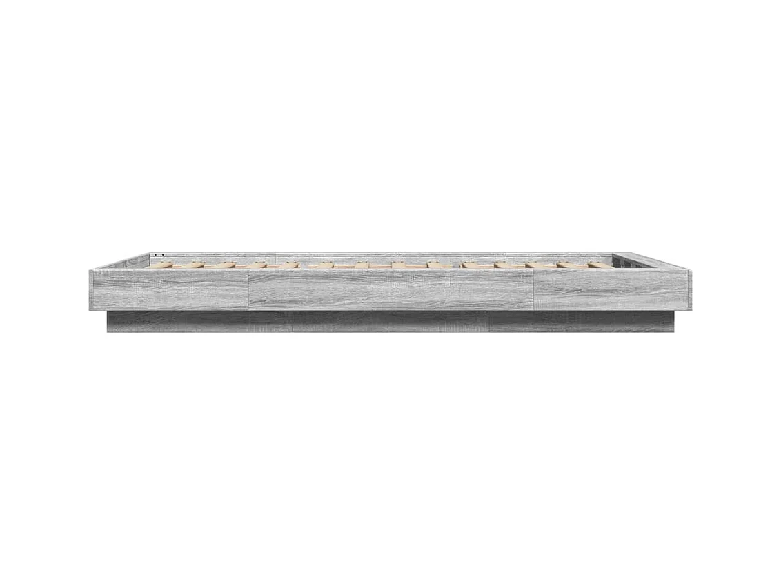 Cadre de lit sans matelas sonoma gris 100x200 cm