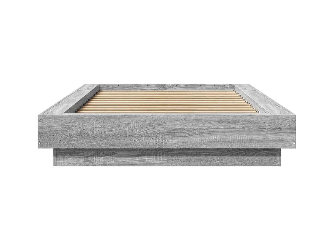 Cadre de lit sans matelas sonoma gris 100x200 cm