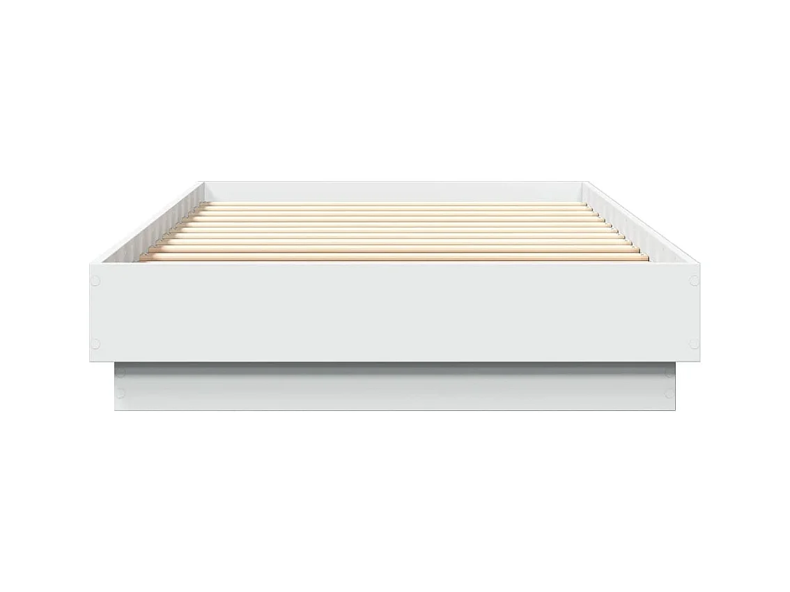 Cadre de lit sans matelas blanc 90x200 cm bois d'ingénierie