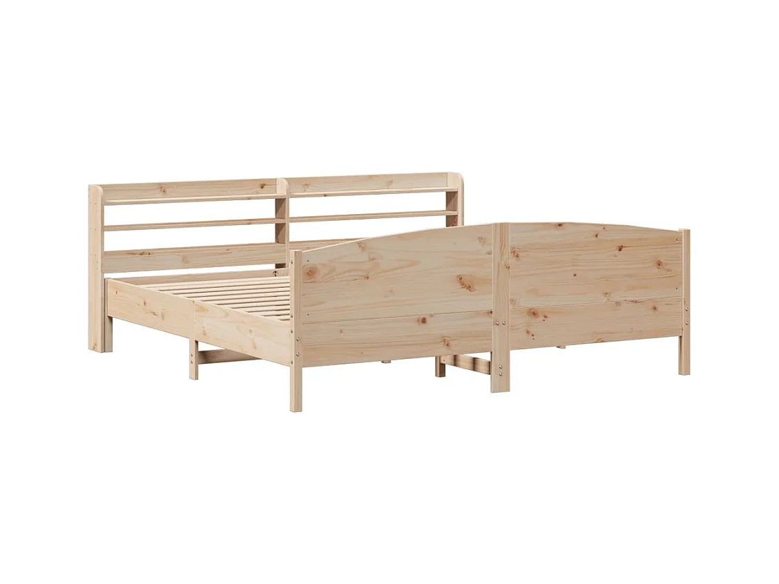 Cadre de lit sans matelas 180x200 cm bois massif de pin