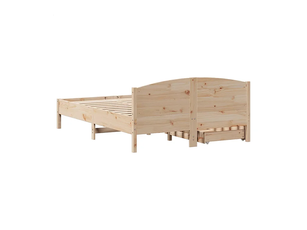 Cadre de lit sans matelas 140x200 cm bois massif de pin