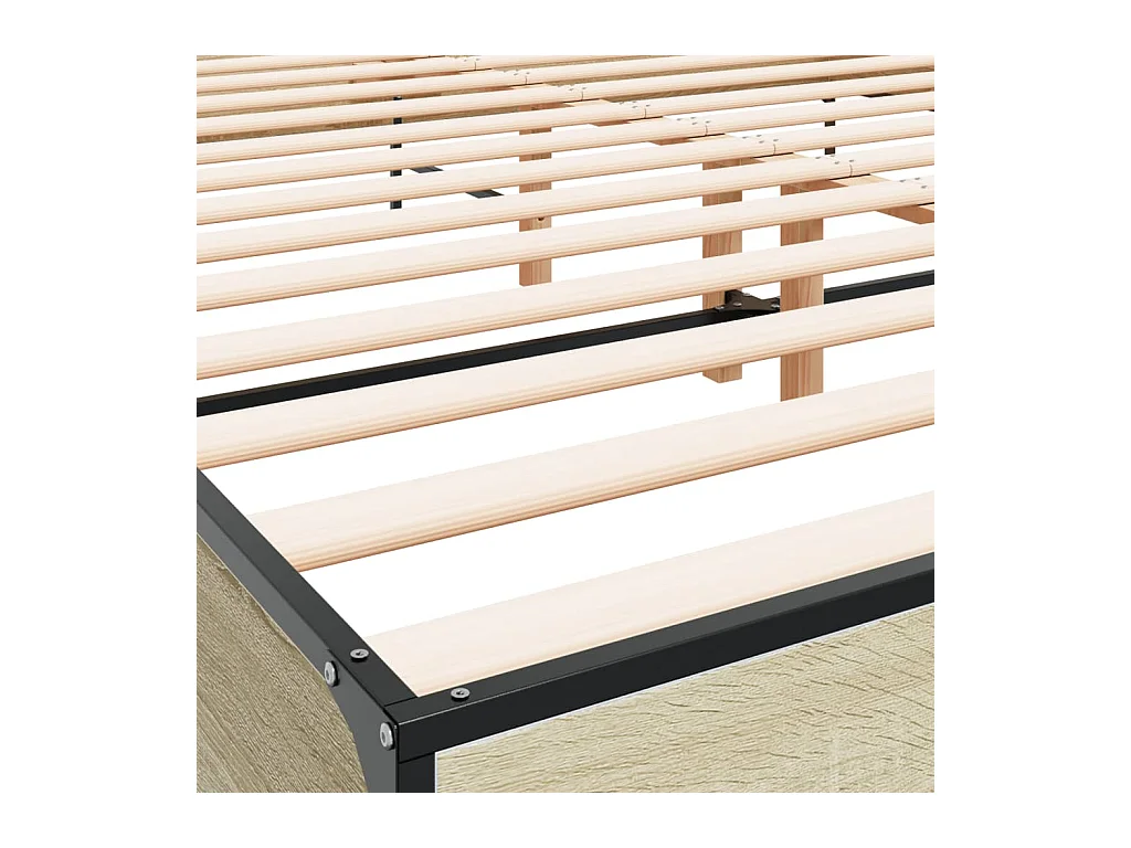 Cadre de lit sans matelas chêne sonoma 200x200 cm