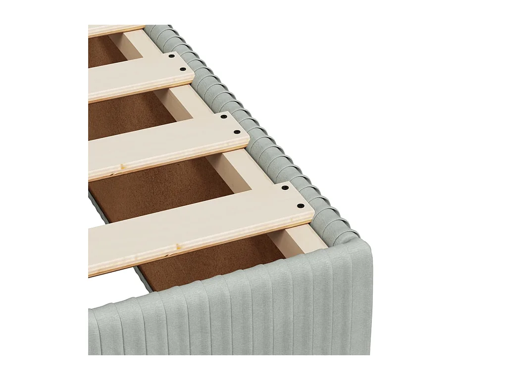 Giroletto senza Materasso Grigio Chiaro 90x200 cm Velluto