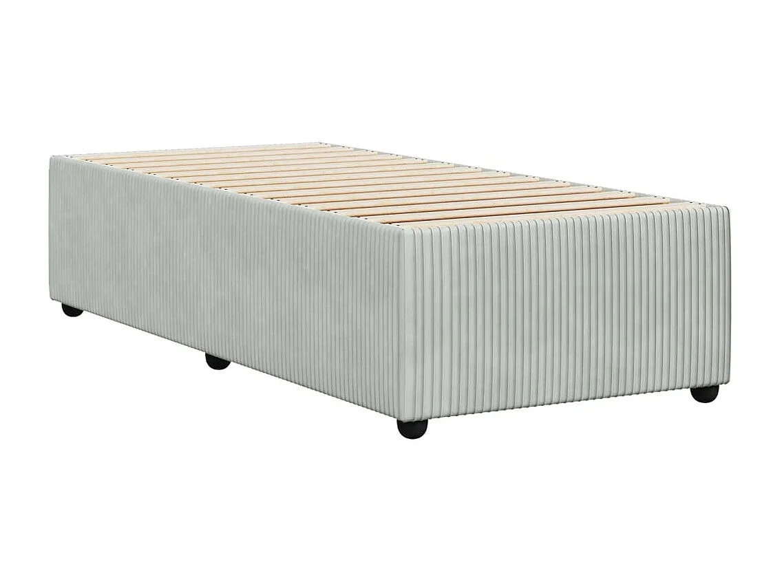 Bedframe zonder matras 90x200 cm fluweel lichtgrijs