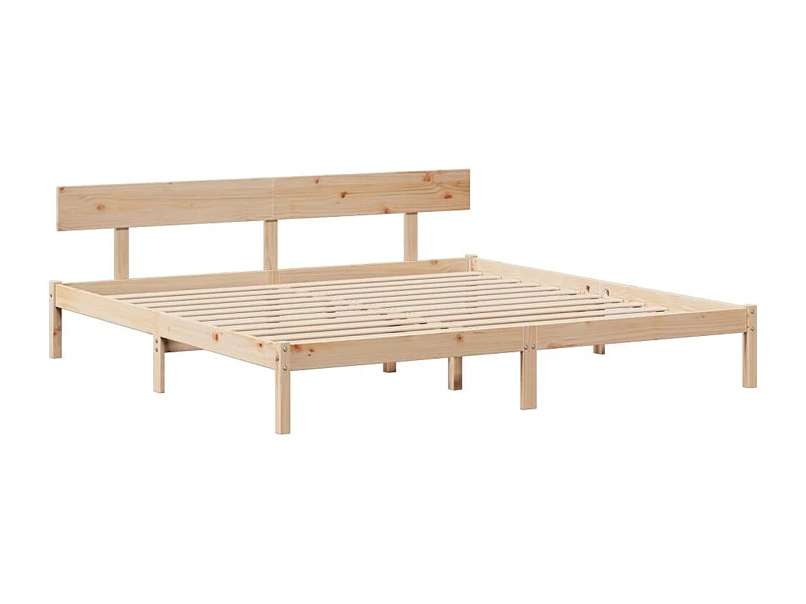 Cadre de lit sans matelas 200x200 cm bois massif de pin