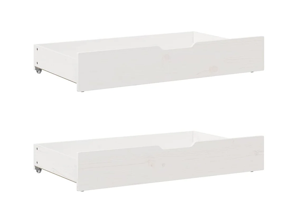 Letto senza Materasso Bianco 140x190 cm Legno Massello di Pino