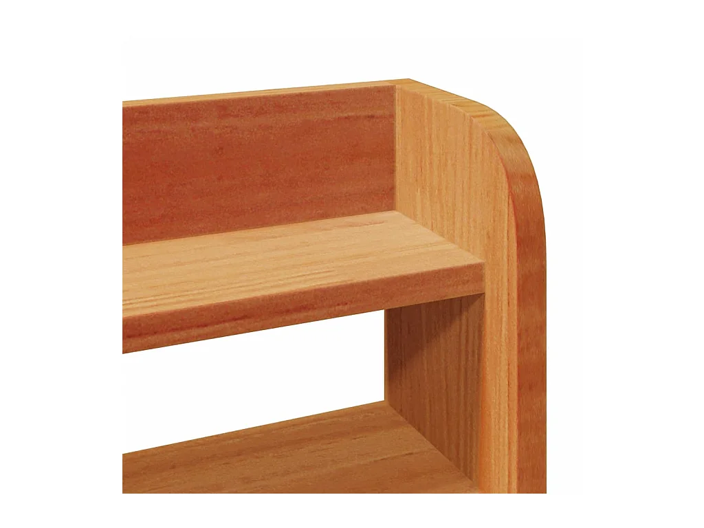 Cadre de lit et tête de lit cire marron 200x200 cm bois de pin